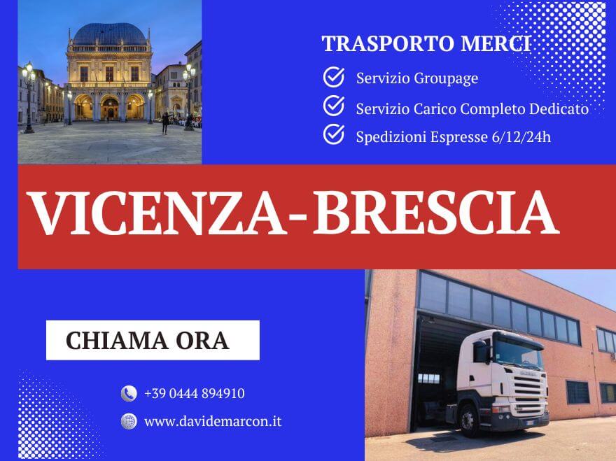 Trasporto merci da e per vicenza brescia davide marcon azienda di autotrasporti a vicenza