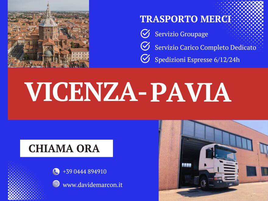 trasporto merci da e per pavia davide marcon azienda di autotrasporti a vicenza