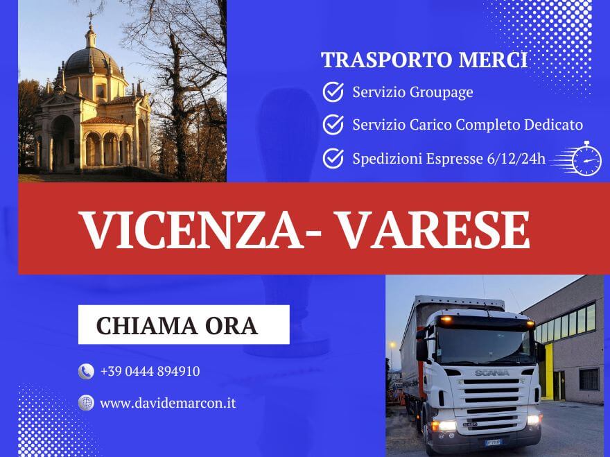 Trasporto merci da e per vicenza varese davide marcon azienda di autotrasporti a vicenza